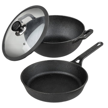Vinod Legacy Pre-Seasoned Cast Iron Combo Set (Induction Friendly)